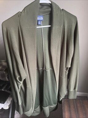 Scoop Olive Green Super Soft Long Line Open Cardigan Size Small New with tags!